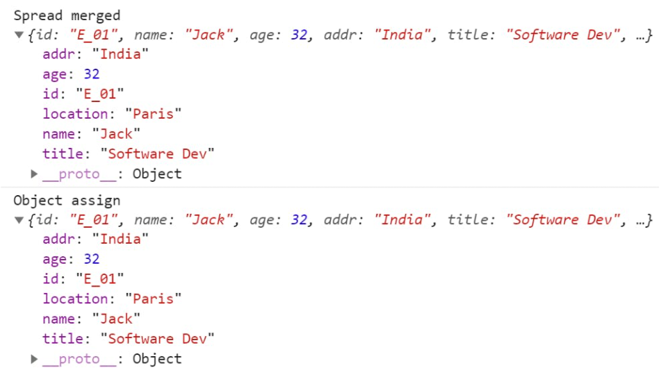 Object Assign Vs Spread