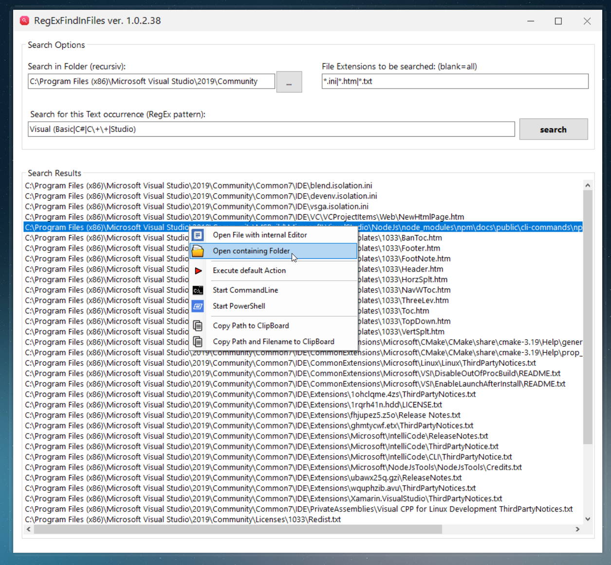 powershell find file by regex